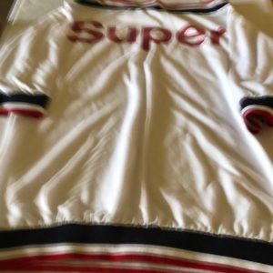 Touch Me White, red and blue stripes shirt size 1X